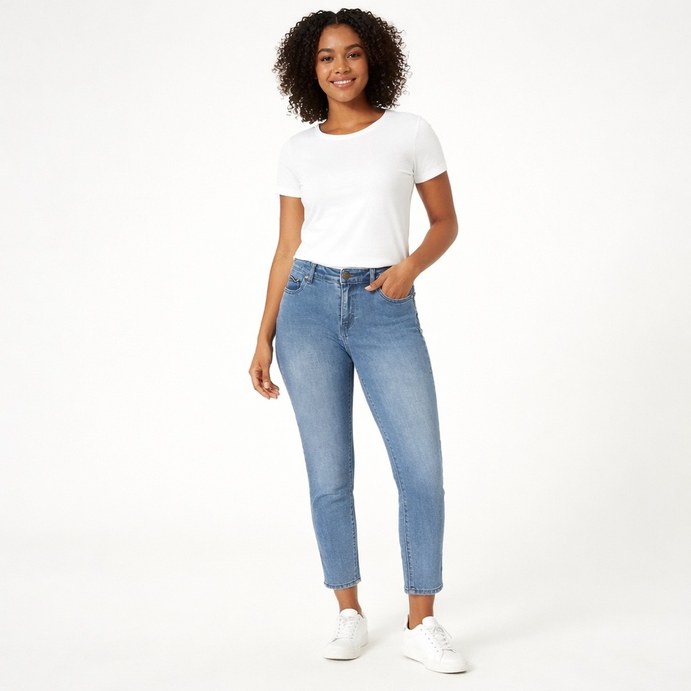 Buffalo David Bitton Aubrey Mid Rise Stretch Ankle Grazer Jeans 8
